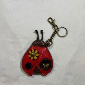 Red lady bug bag charm
